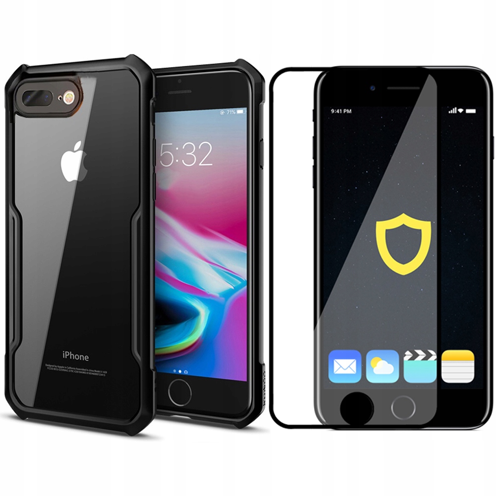 Spacecase späť na iPhone 7 Plus / 8 Plus Čierna čierna
