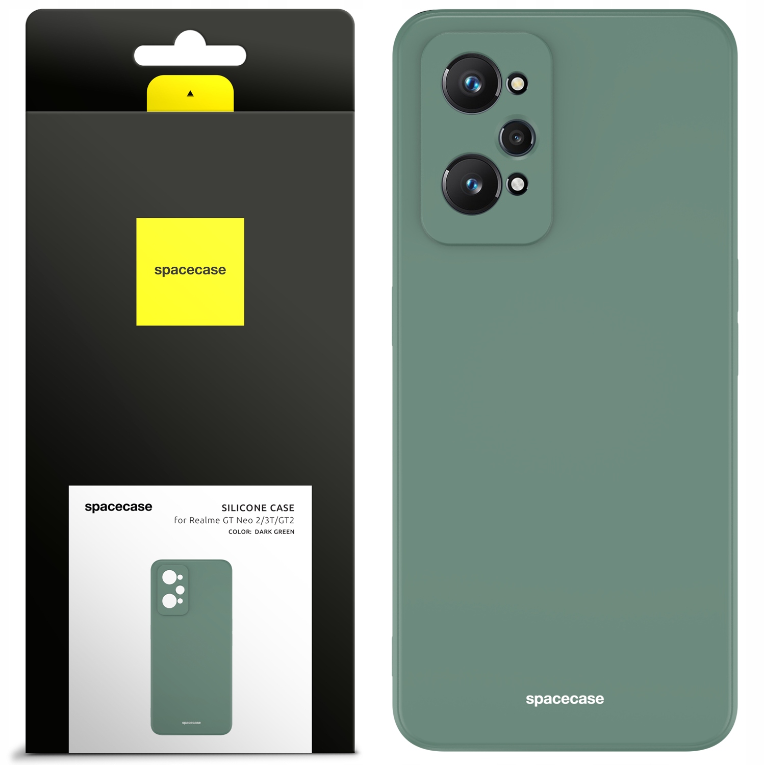 Spacecáza späť do Realme GT Neo 2 / NEO 3T / GT2 Silikónová zelená