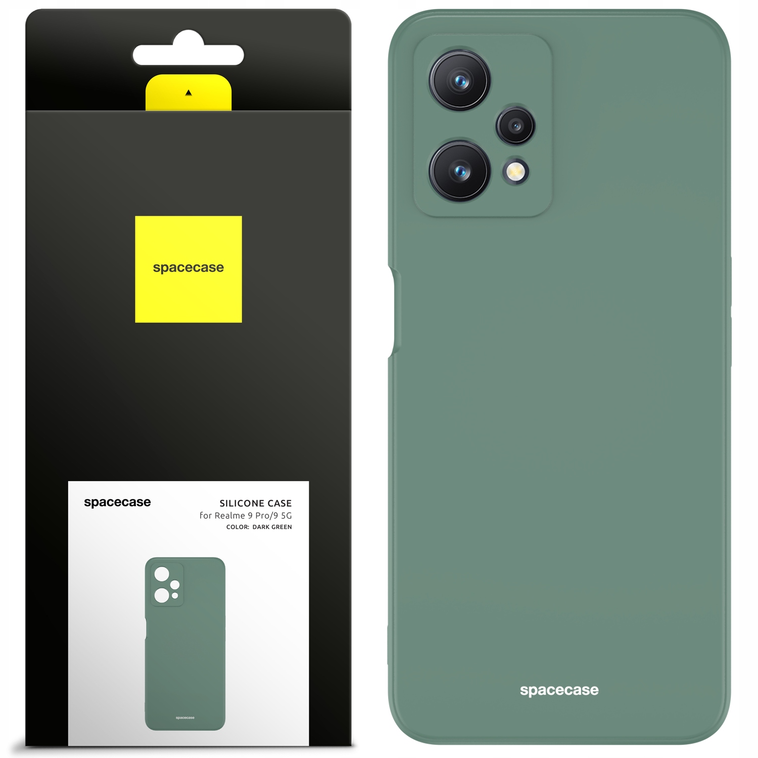 Spacecase späť do Realme 9 Pro / 9 5G Silikón Green