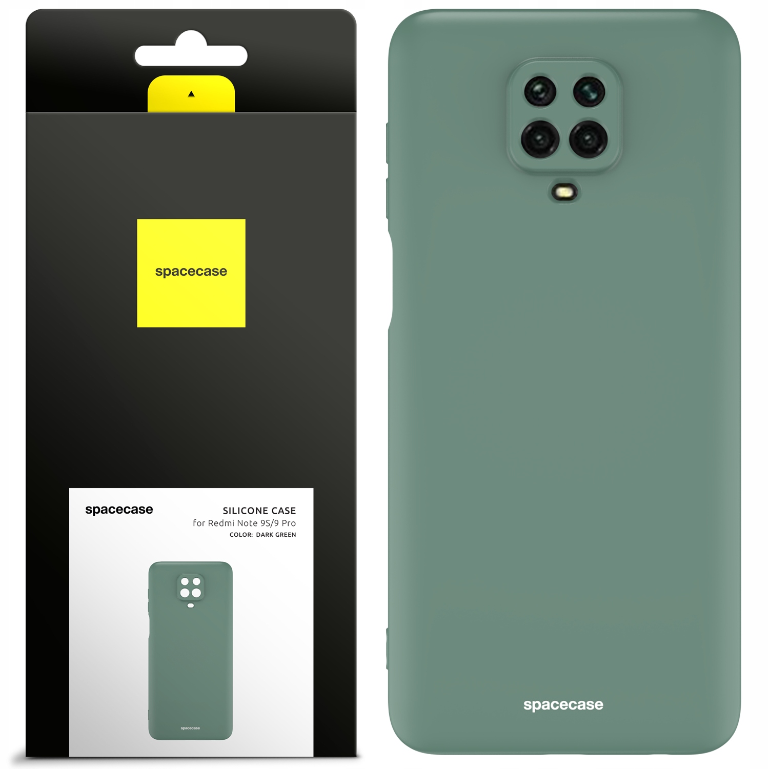 Spacecase Back pre Redmi Note 9s/9 Pro Silikón zelený