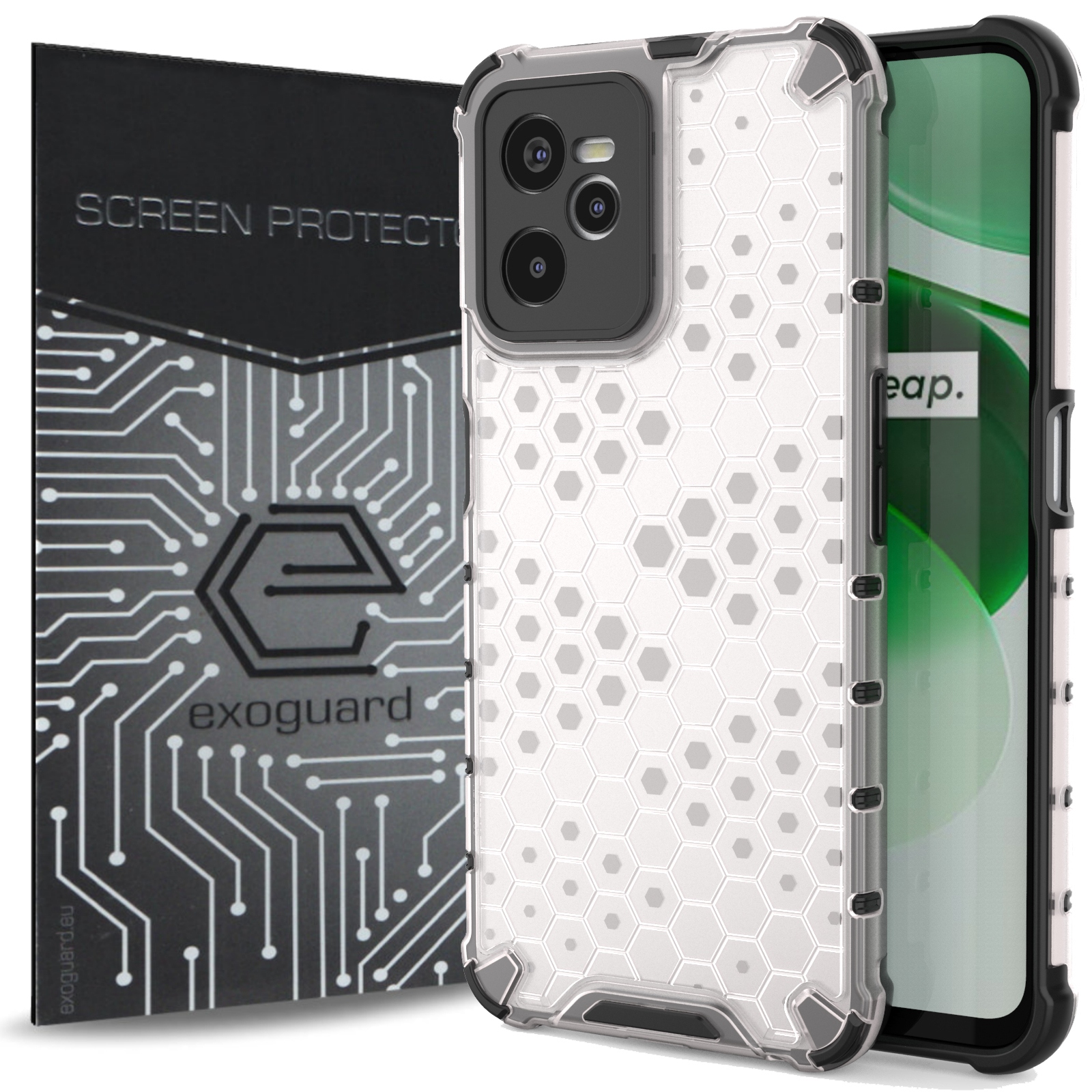 Panvice pre Realme C35 Hexagon bezfarebný