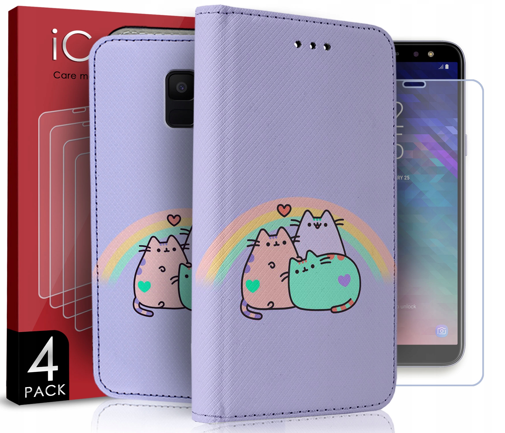 Samsung Flap puzdro pre viacfarebný telefónny obal na galaxiu A6 2018