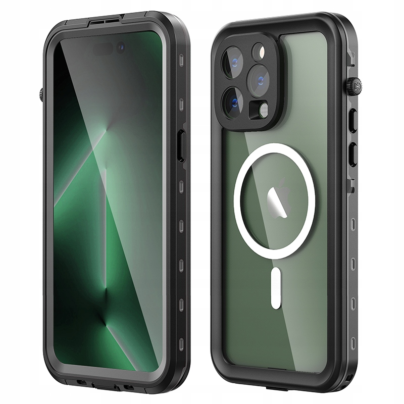 Vodotesné puzdro pre iPhone 14 Pro Max nepremokavé čierne čierne