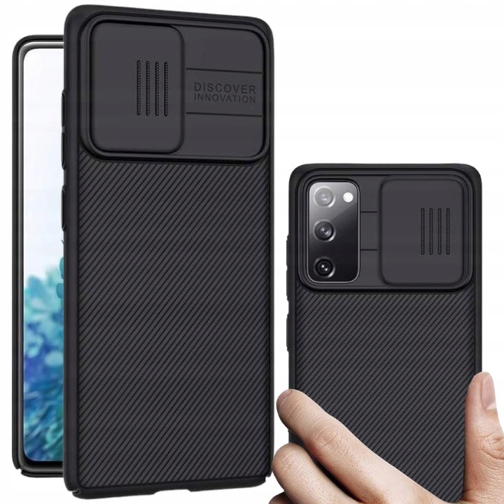 Paster Pasti Paster Cover Cover Case Pase Blod pre Samsung Galaxy S20 Fe 4G / 5G Nillkin Camshield Black