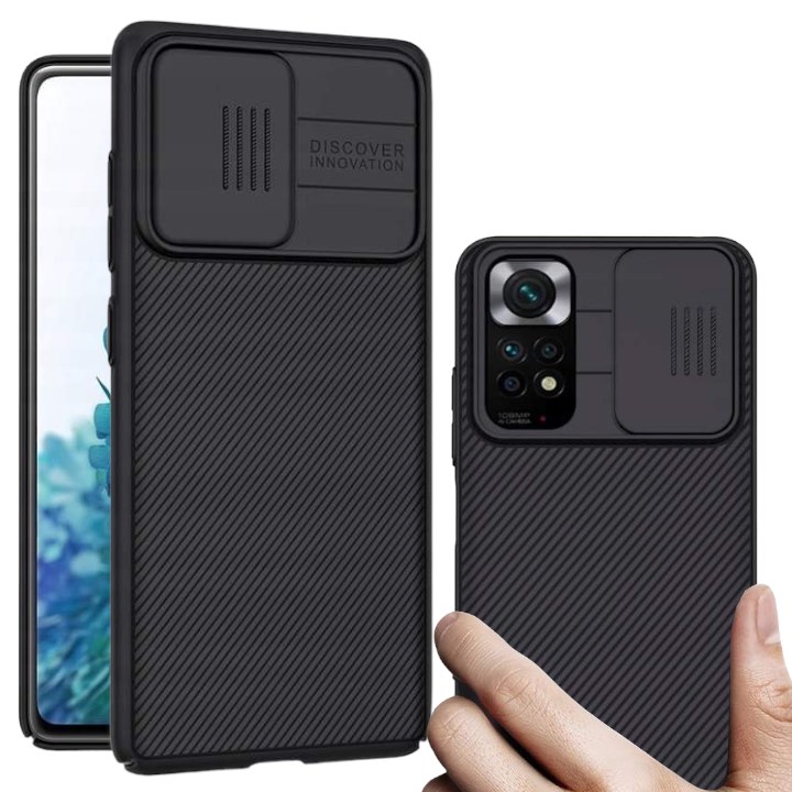 Paster Pasti Paster Cover Cover Case puzdro Blod pre Xiaomi Redmi Note 11 11S Nillkin Camshield Black