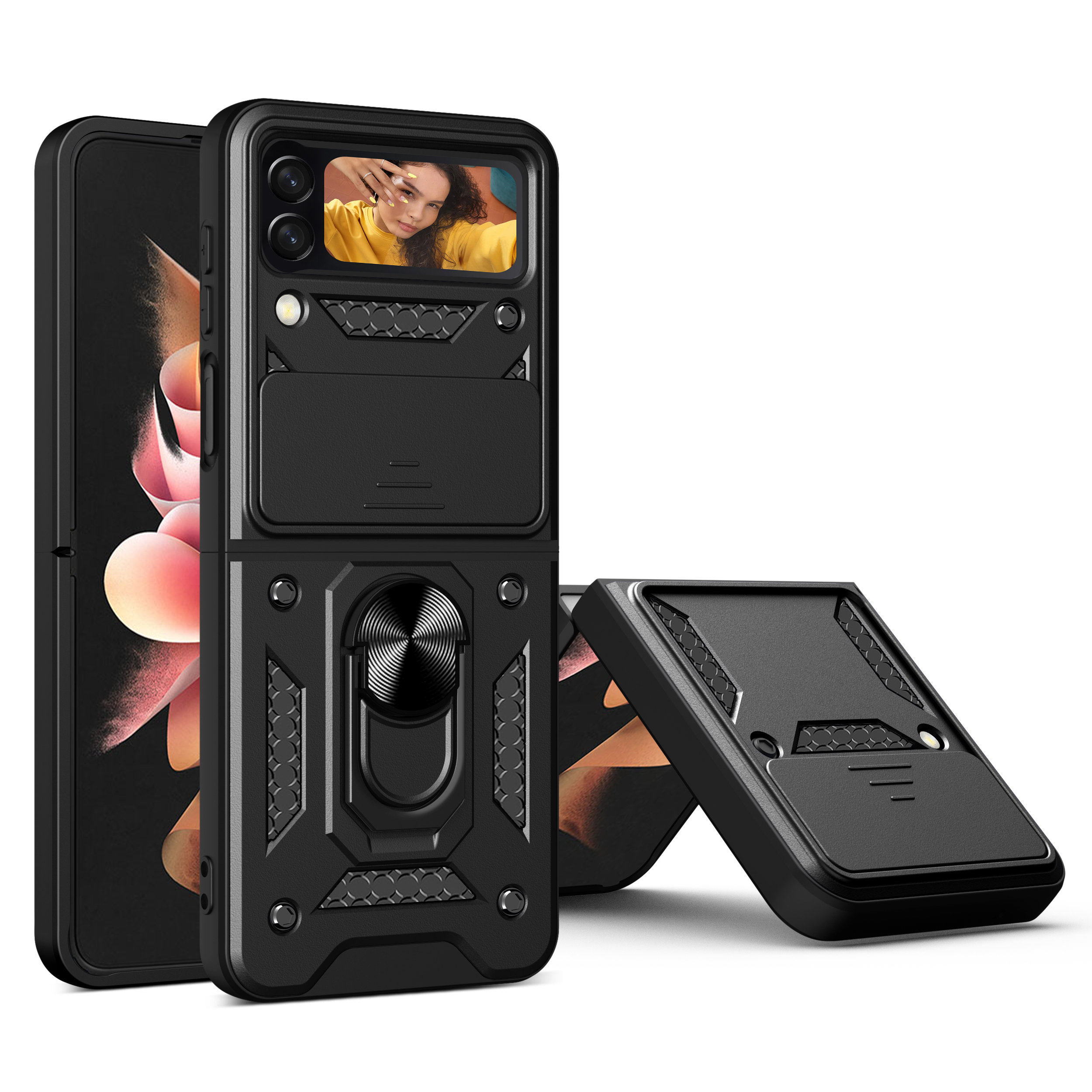 Exoguard späť do Samsung Galaxy z Flip 4 Camshield Black