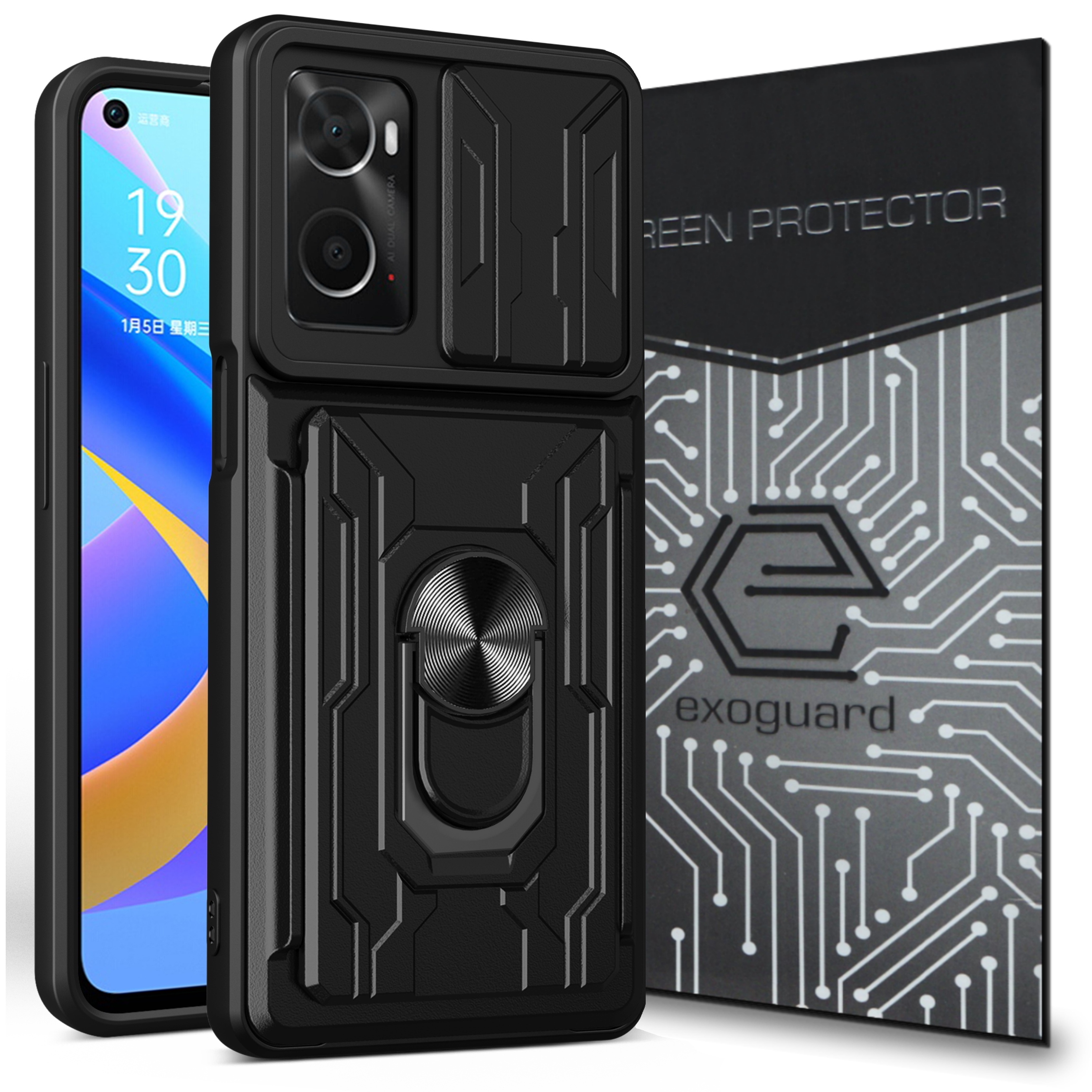 Chrbtom k Realme 9i čiernej