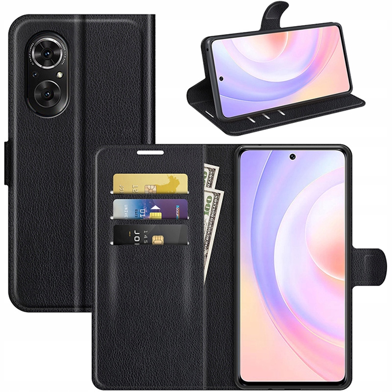 Litchi Flap puzdro pre Huawei Nova 9 SE Black