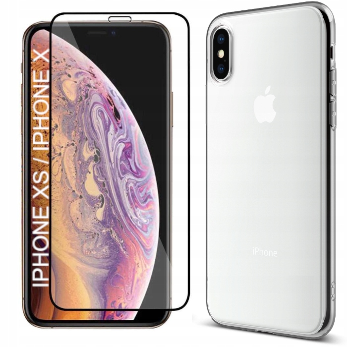 TBK chráni späť na iPhone x xs + plné sklo lepidla bezfarebná