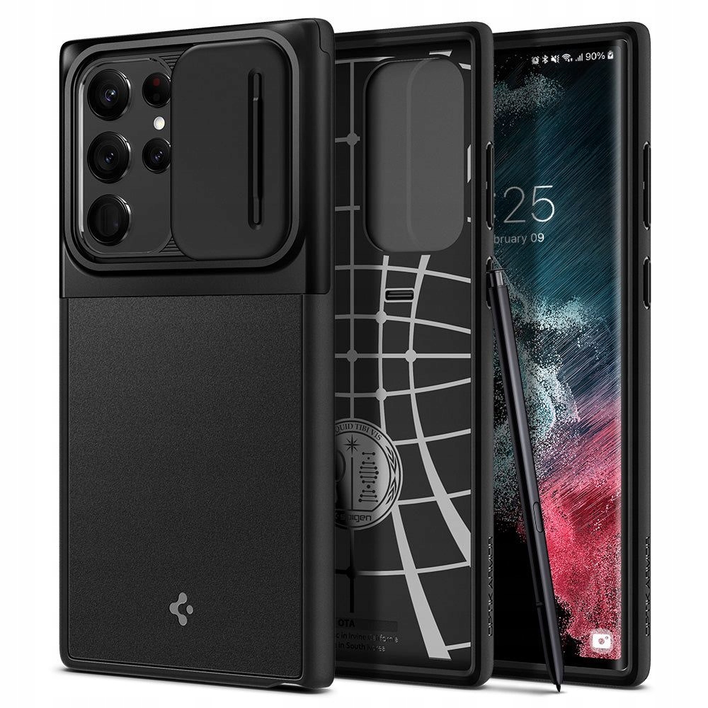 Spigén späť pre Galaxy S22 Ultra Optik Armor Black