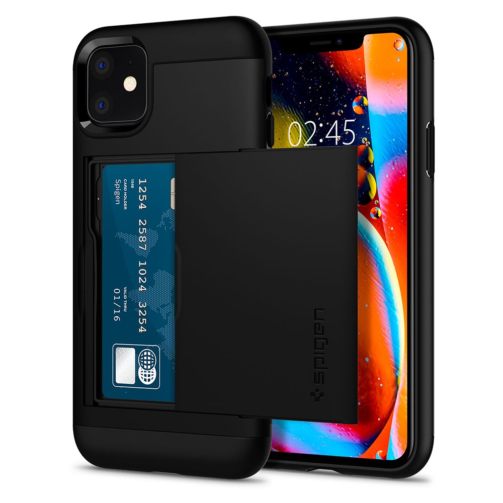 Spigén späť na iPhone 11 Slim Armor CS Black