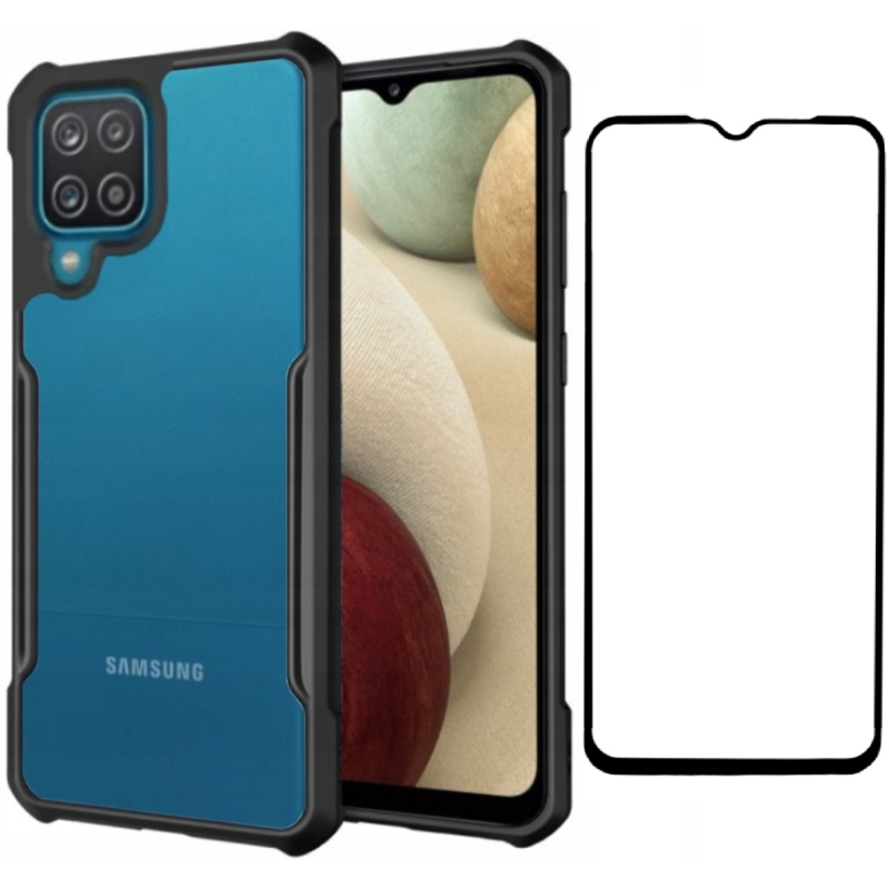 Spacecáza späť do puzdra Galaxy A12 čierna