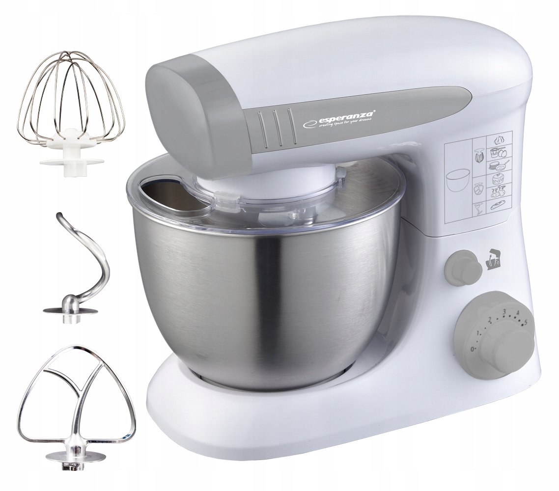 Esperanza Cooking Assistant 800W 4l kuchynský robot 800 W strieborný/sivý