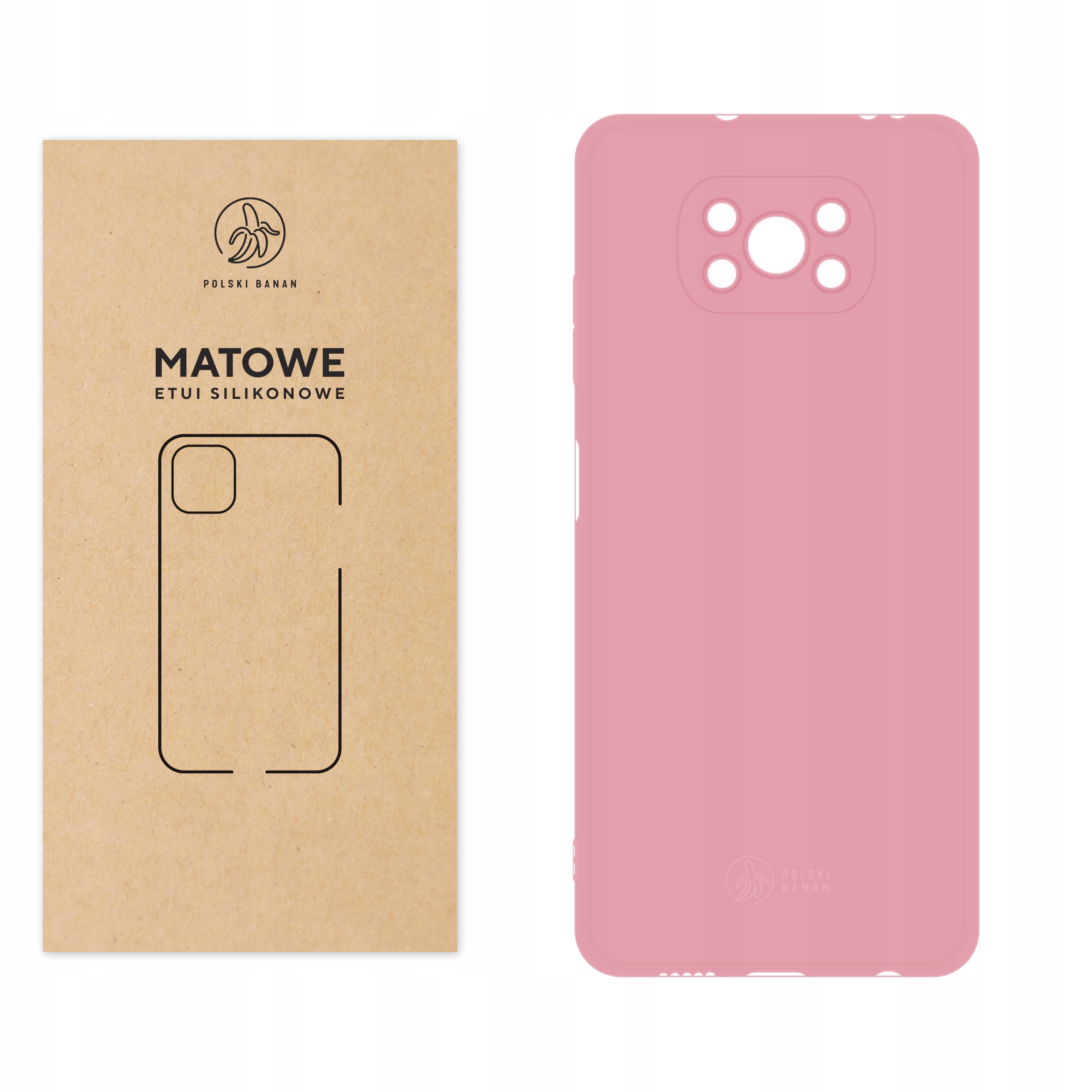 Pleats poľský banán pre Xiaomi POCO x3 Pink