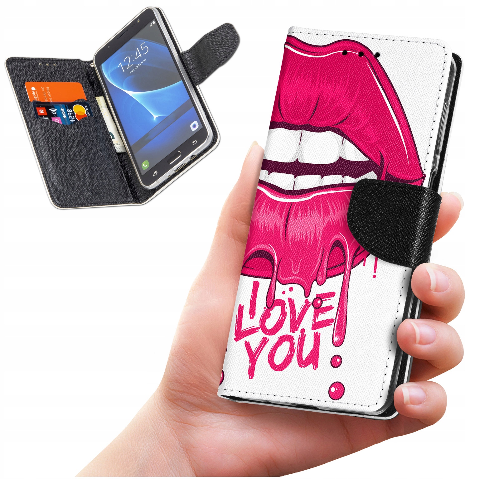 Viacfarebná e-Robe pre Realme 9 (RMX3521) Flap Case