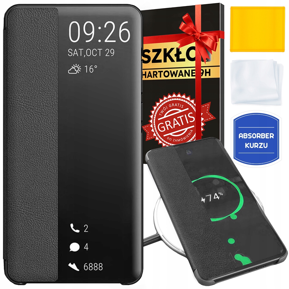 Kožené flipové puzdro YouTab Smart View pre Samsung Galaxy S21 5G čierne