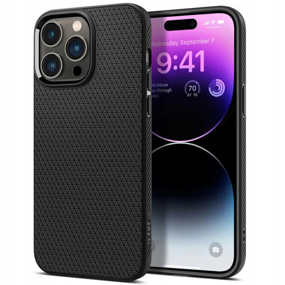 Spigén späť na iPhone 14 Pro Liquid Air Black