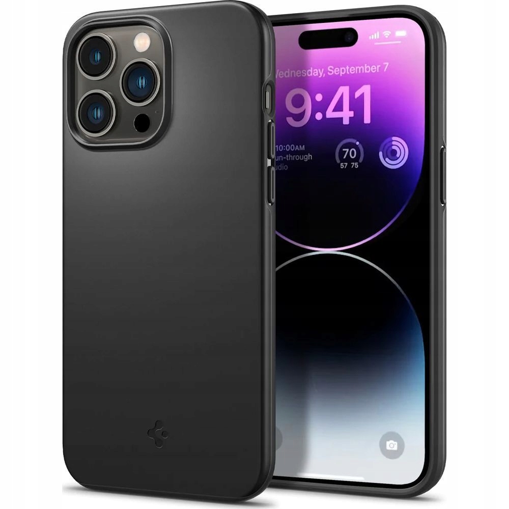 Spigén späť do Apple iPhone 14 Pro Spigen Thin Fit Black