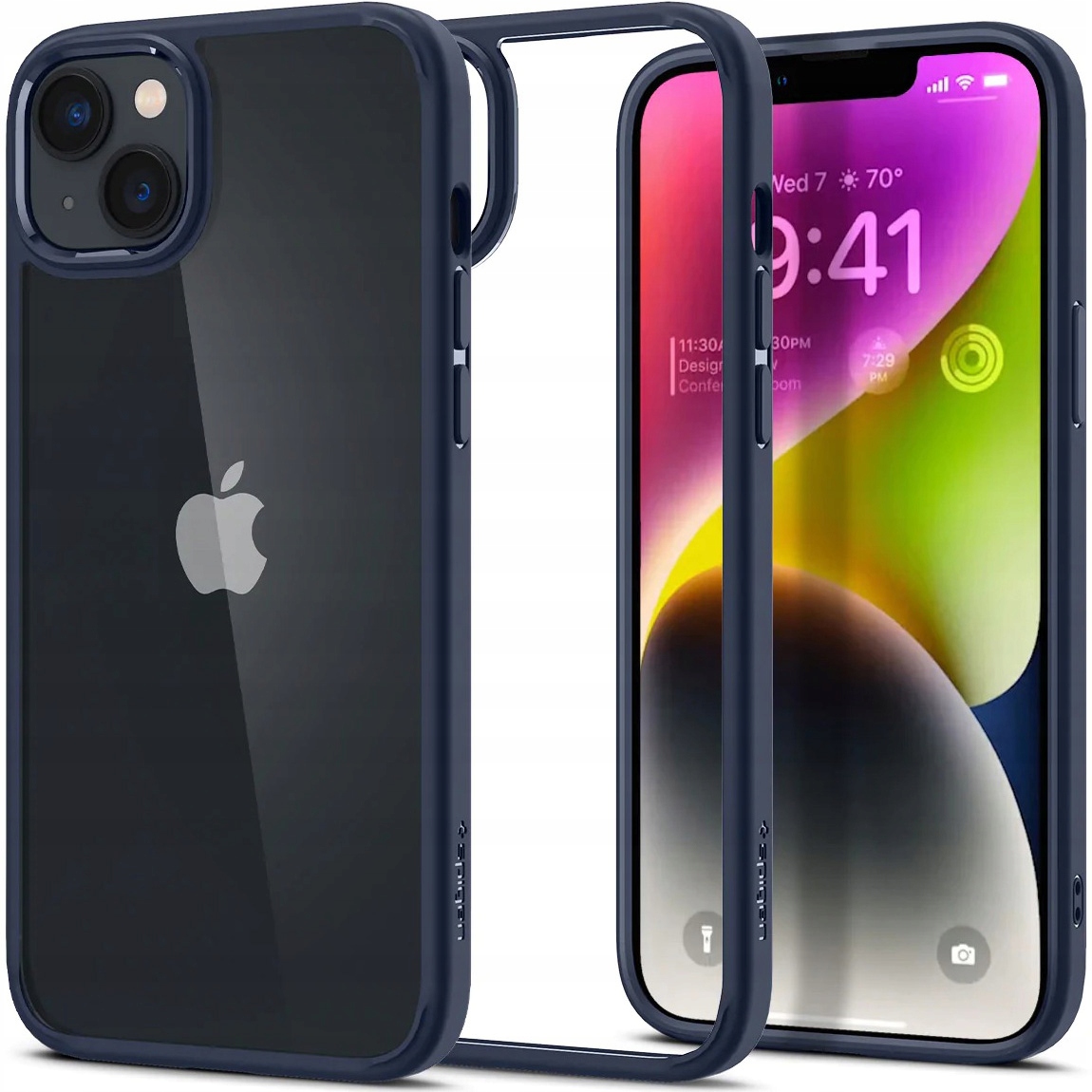 Spigén späť na iPhone 14 Spigen Ultra Hybrid Navy Blue