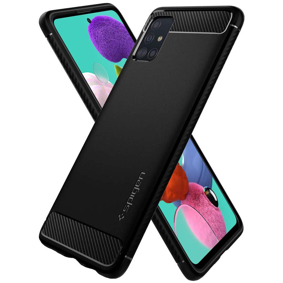 Spigén späť pre Galaxy A51 Rugged Armor Black