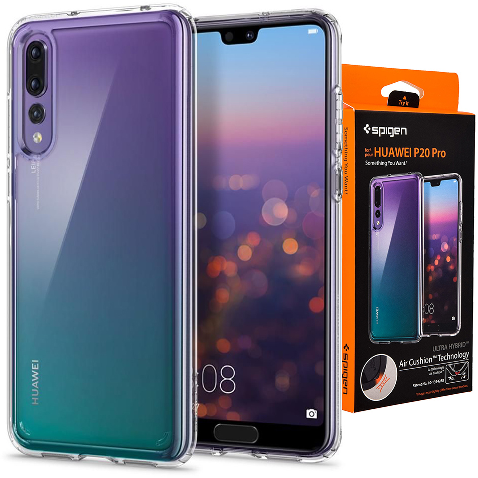 Spigén späť na p20 pro ultra hybridný bezfarebný