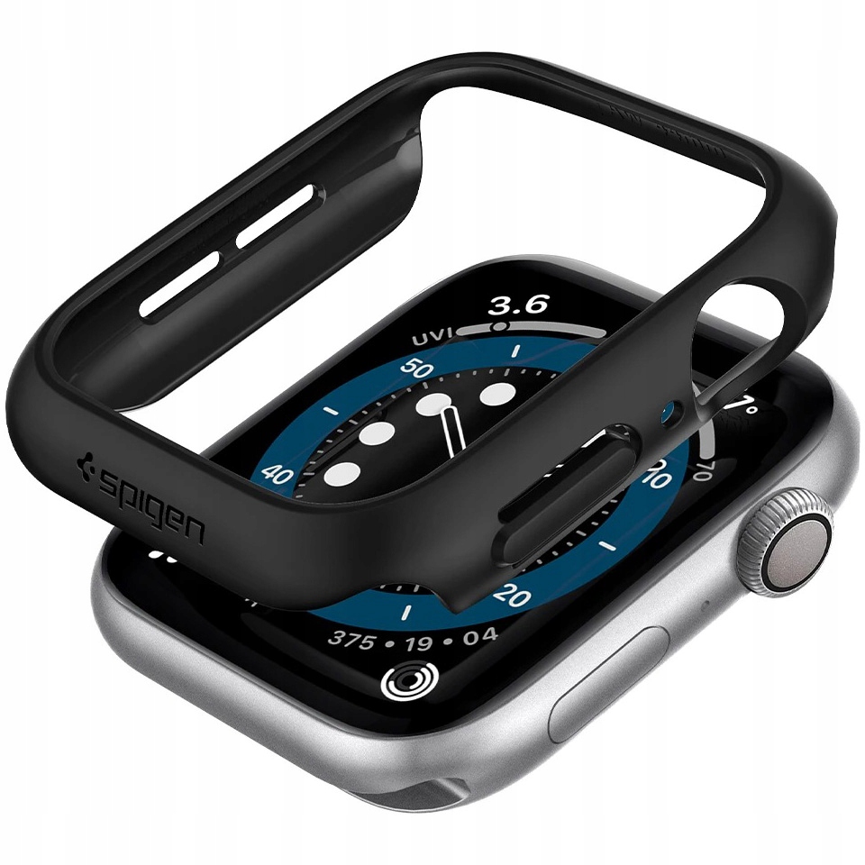 Puzdro Spigen Thin Fit pre Apple Watch 4/5/6/SE 44 mm čierne