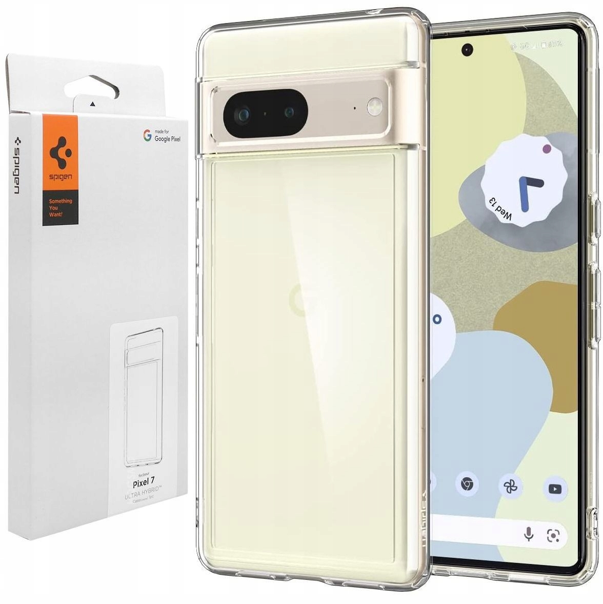 Spigén späť na Google Pixel 7 ultra hybridný bezfarebný