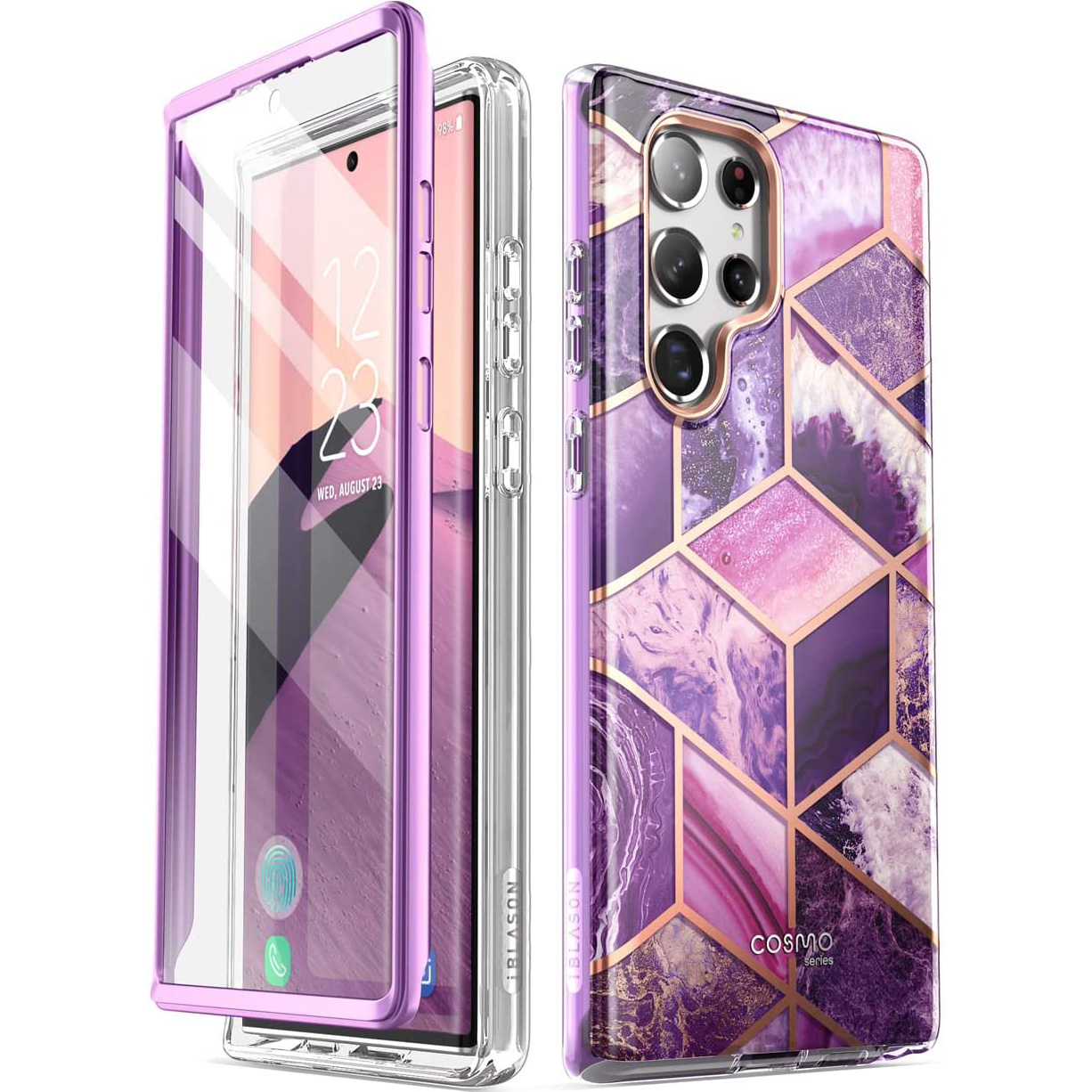 Supcase späť do Galaxy S22 Ultra Cosmo Purple