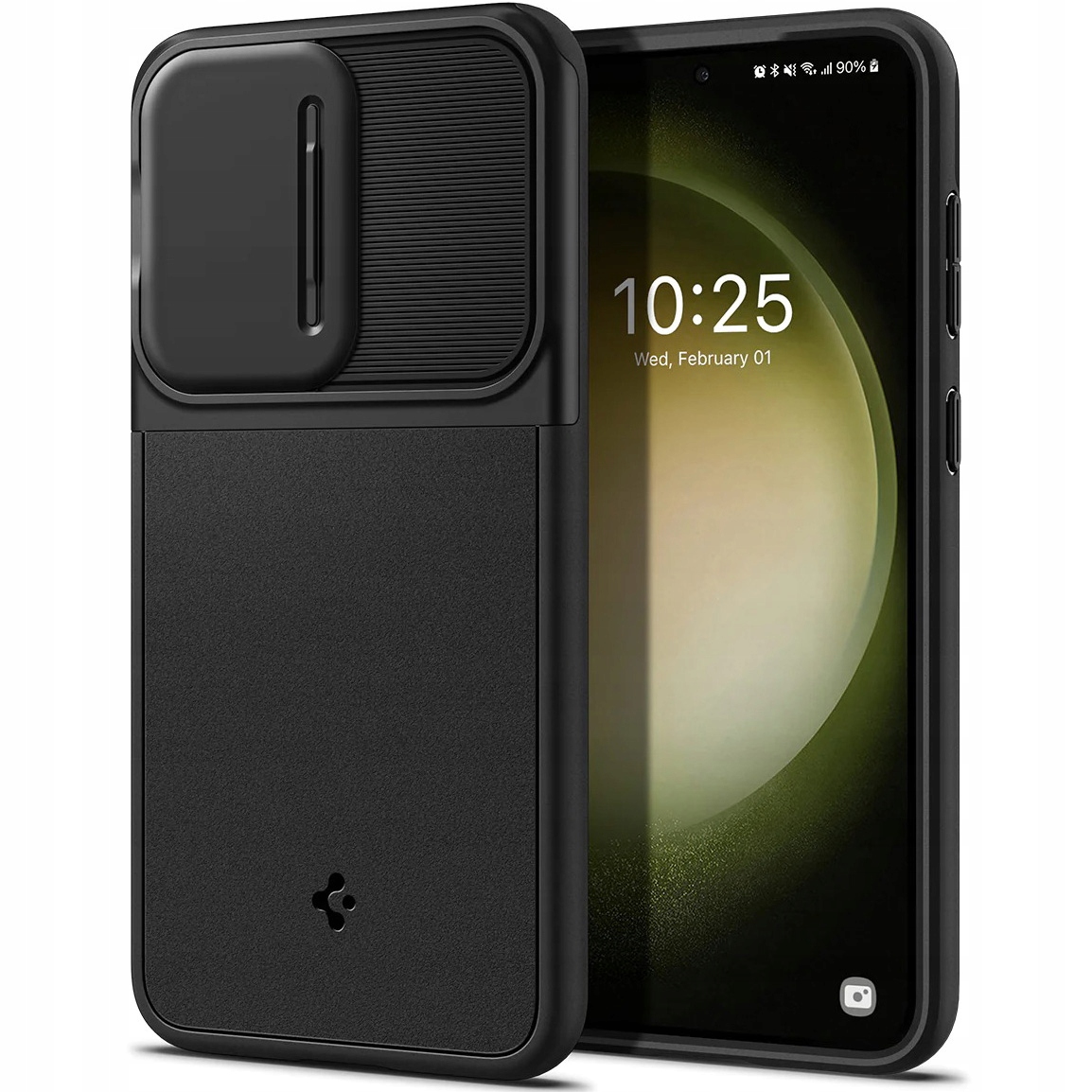 Chrbát Spigen Optik Camshield pre Samsung Galaxy S23 5G, čierny