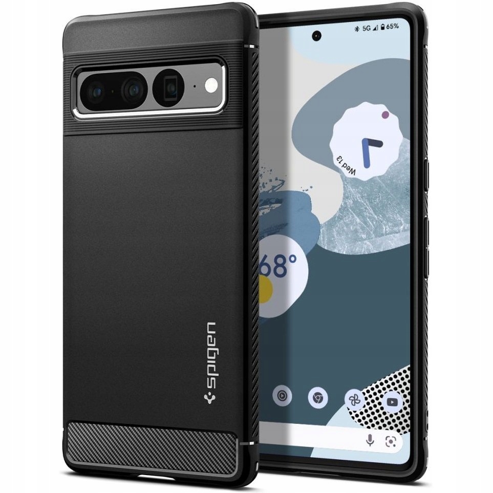 Spigén späť na pixel 7 pro drsné brnenie čierna