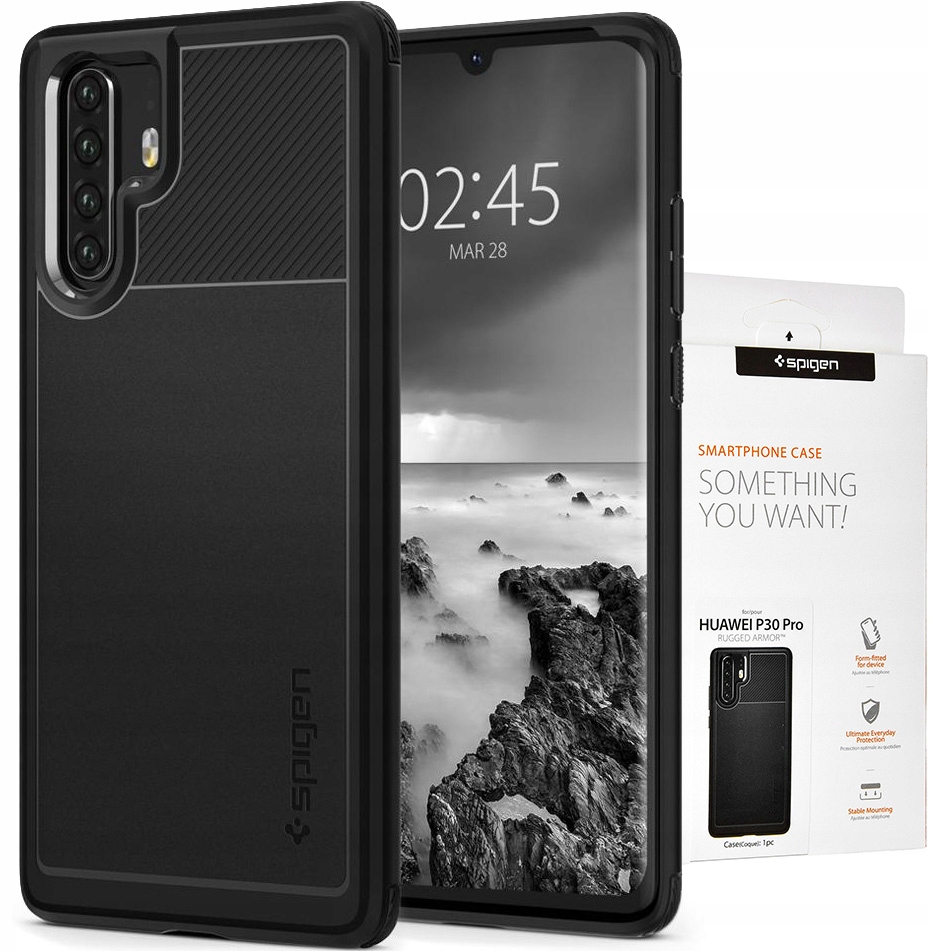 Spigén späť pre P30 Pro Rugged Armor Black