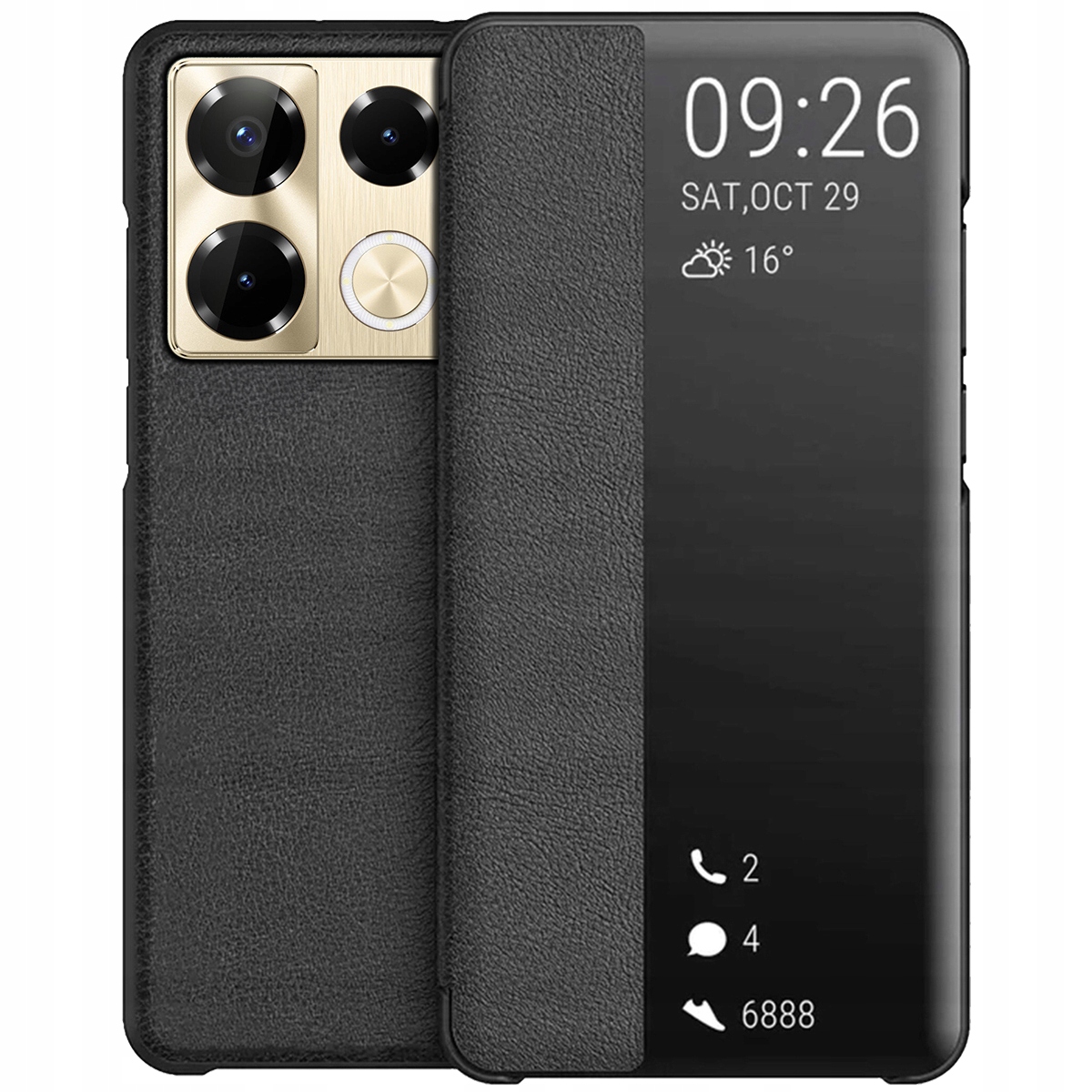 Flipové puzdro YouTab pre Infinix Note 40 Pro 4G Smart View Leather čierne