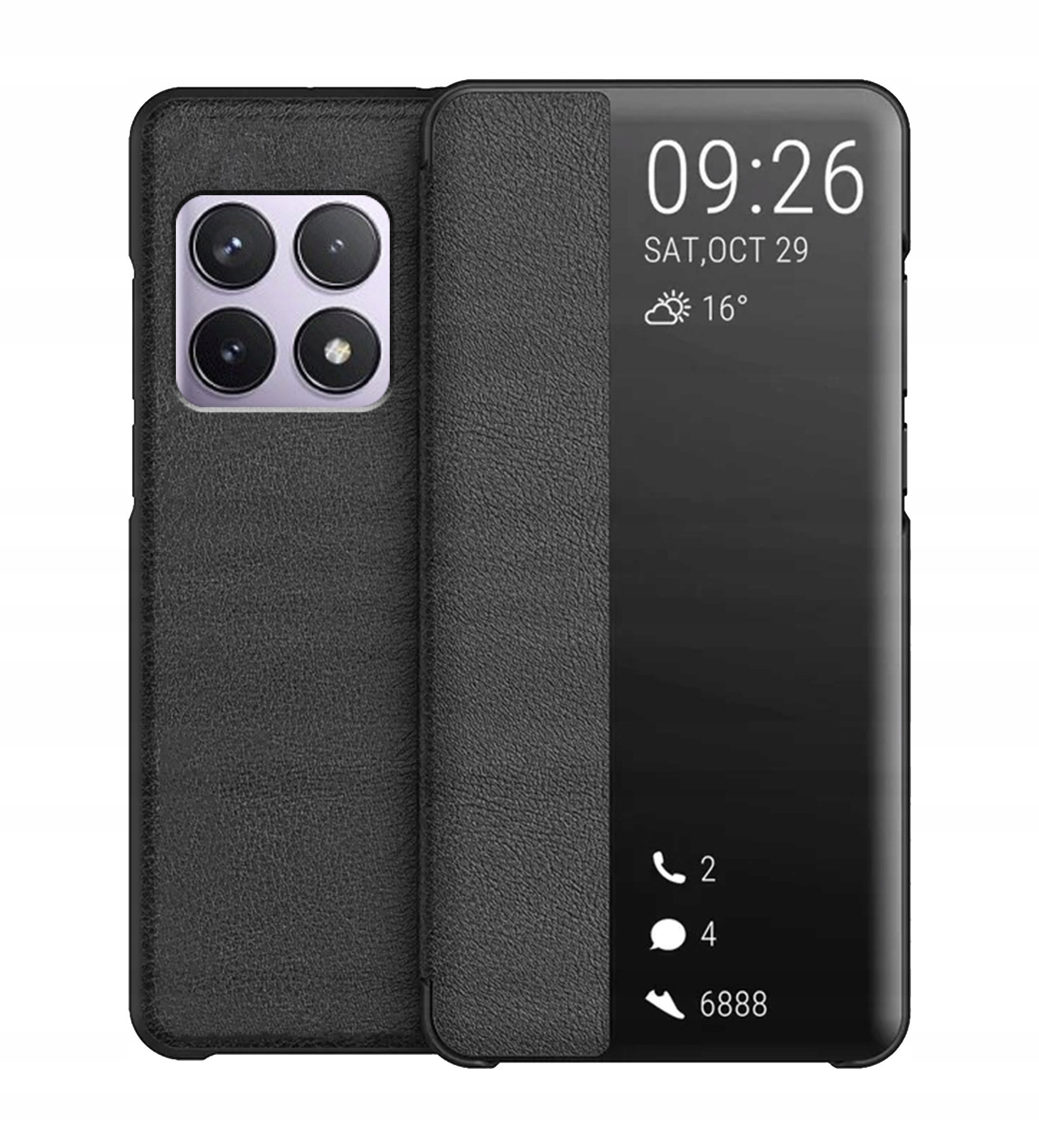 Flipové puzdro YouTab pre POCO F6 Pro / Redmi K70 Pro Smart View Leather čierne