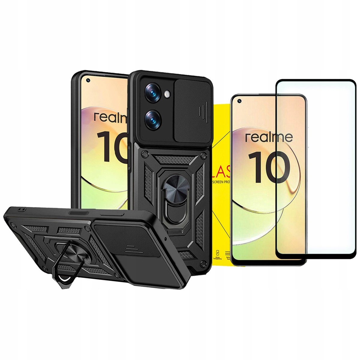 Balíčky Supero pre Realme 10 čierne + temperované sklo supero do Realme 10