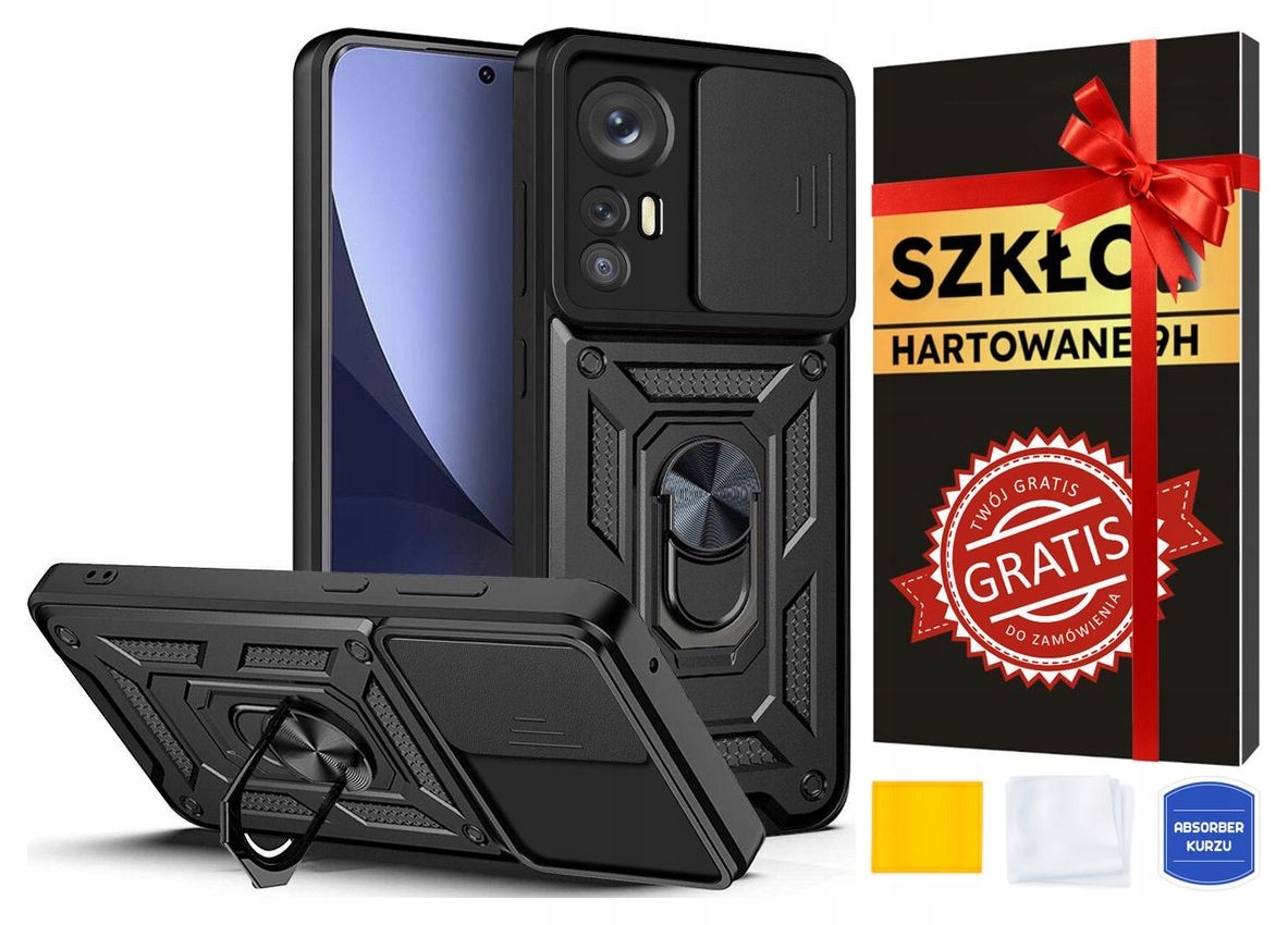 YouTab Pleats for Xiaomi 12 Black + Youtab Temperované sklo pre Xiaomi 12/12x
