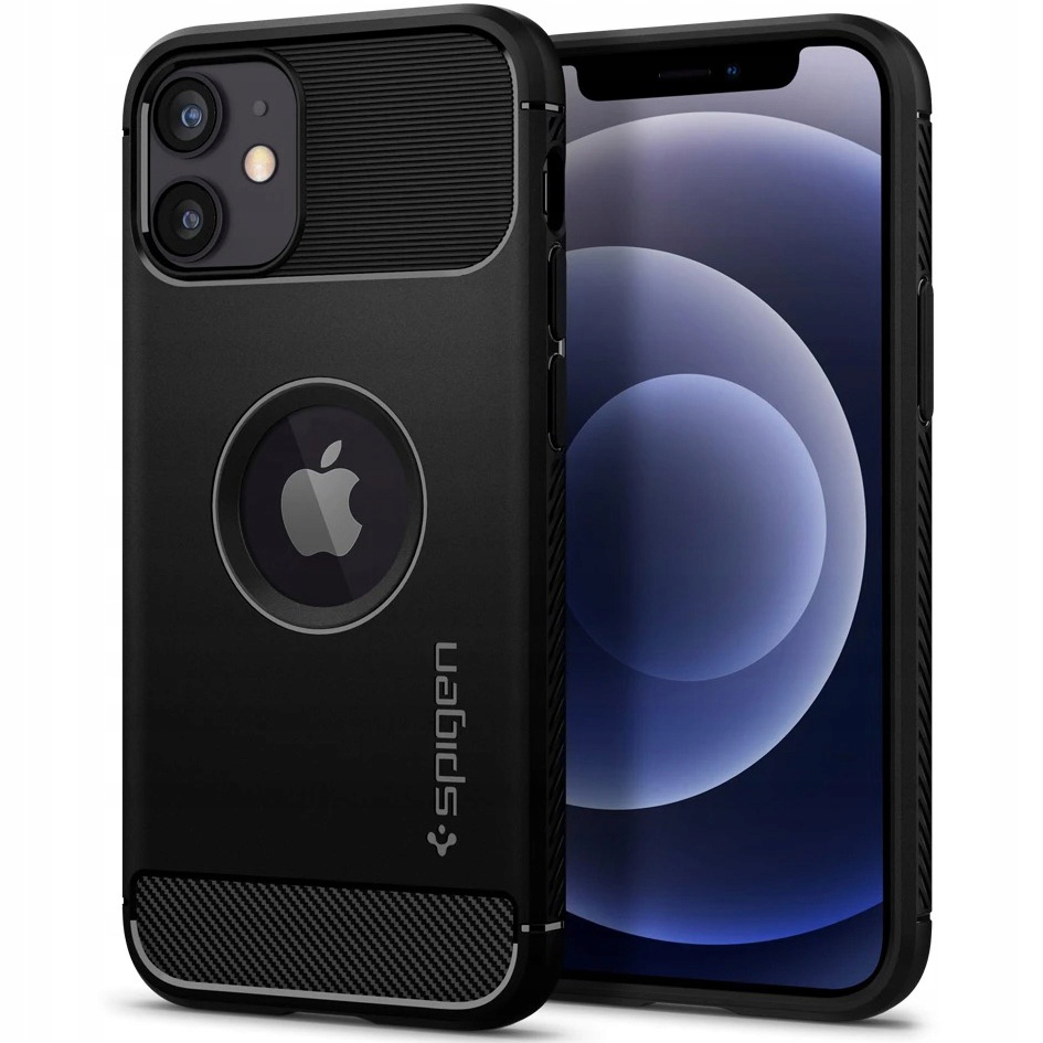 Spigén späť pre iPhone 12 Mini Rugged Armor Black