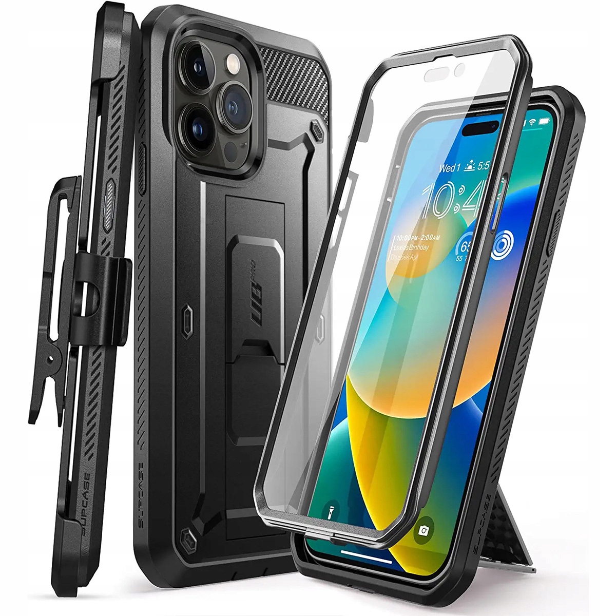 Supcase späť pre iPhone 14 Pro Max Unicorn Beetle Pro Black