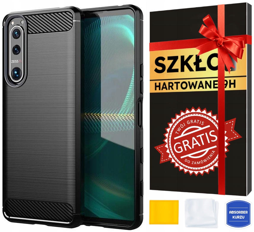 YouTab Pleats pre Sony Xperia 5 IV čierna + Youtab Temperované sklo pre Sony Xperia 5 IV