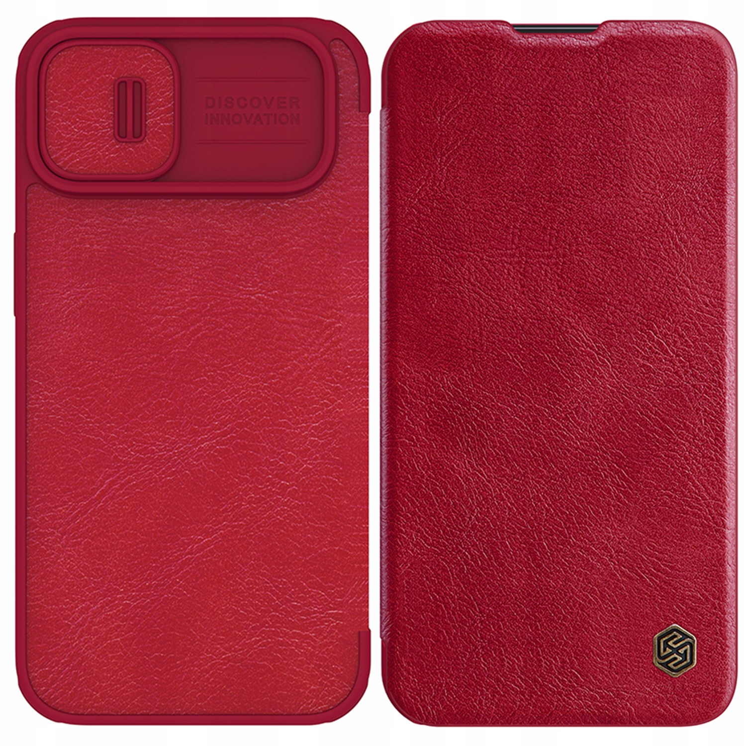 Puzdro s nillkinovou klapkou pre iPhone 14 Nillkin Qin Pro Red