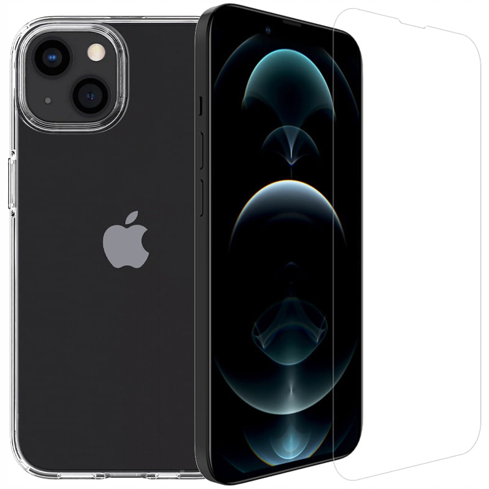 Spigén späť pre iPhone 13 mini ultra hybrid bezfarebný + bizón Temperované sklo pre Apple iPhone 13 mini