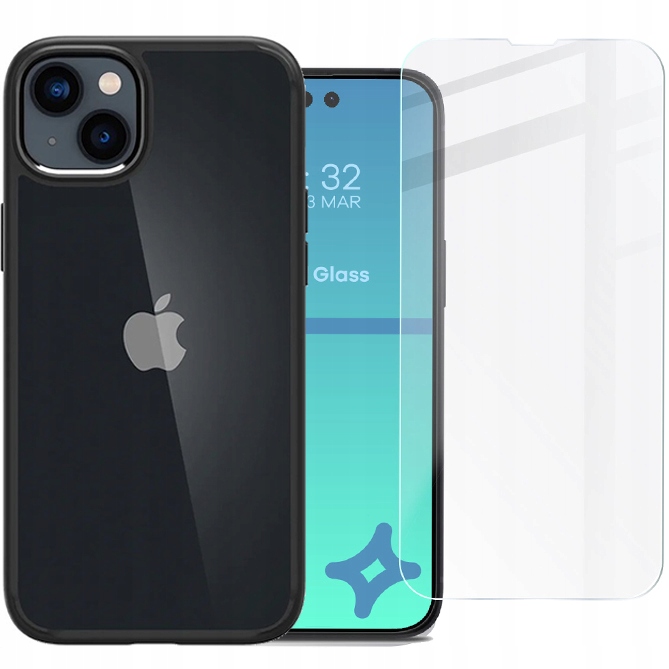 Spigen Back for Apple iPhone 14 Ultra Hybrid Black + Bison Templeted Glass pre Apple iPhone 14/13 Pro / 13