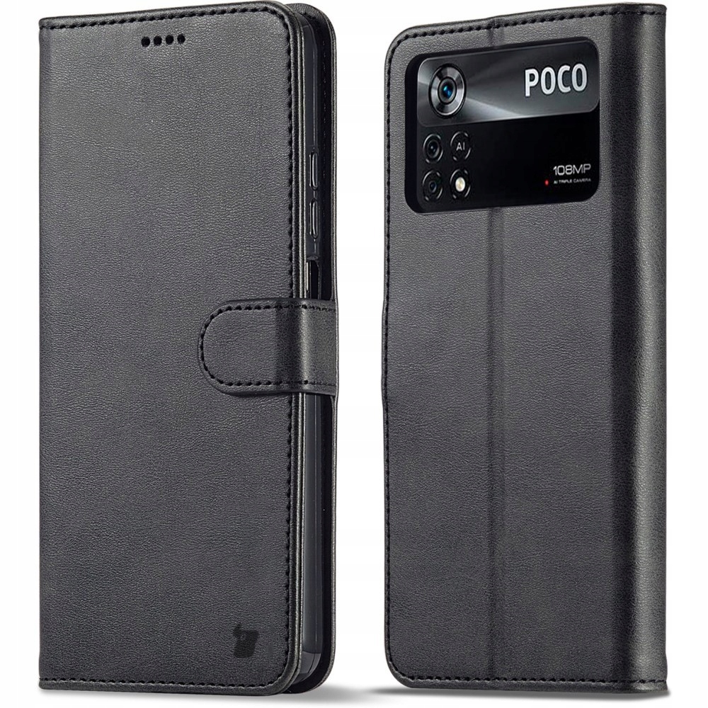 Puzdro na bizonovú klapku pre Xiaomi Poco M4 Pro 4G peňaženka Brown