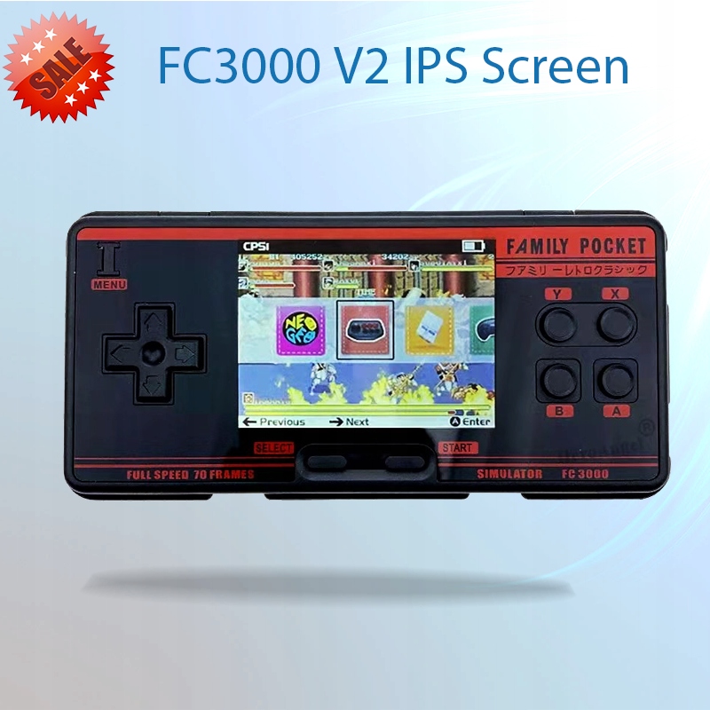FC3000 V2 IPS 3.0inch HD Screen Retro Videohra