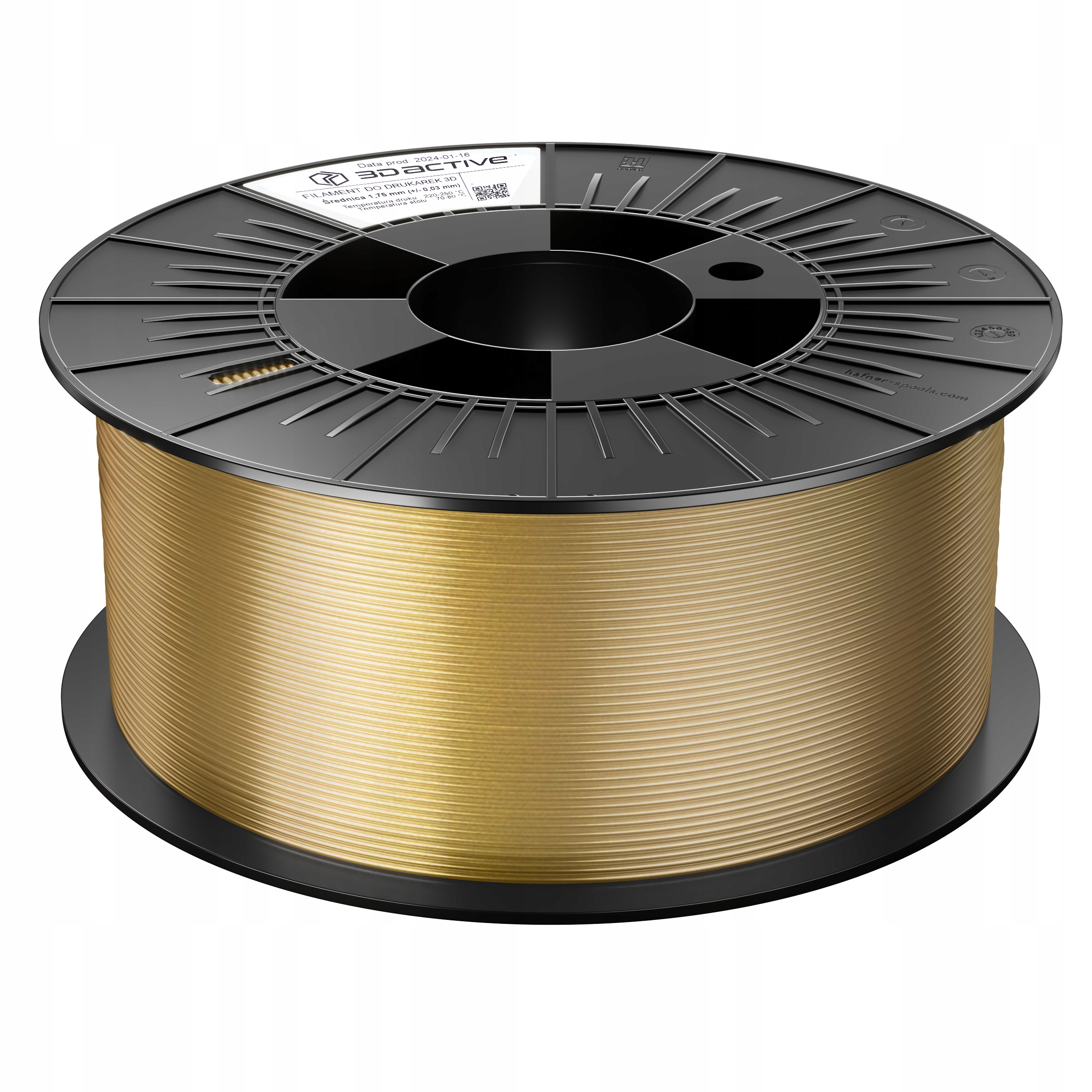 PLA 3D Aktívne vlákno 1,75 mm 1100 g zlato