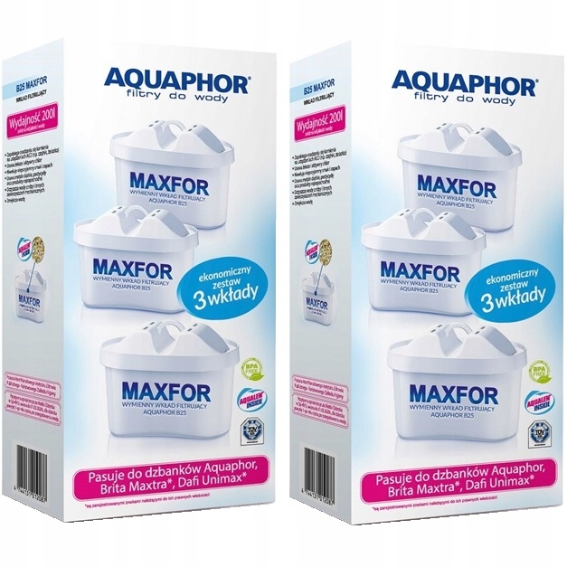 Filtračná vložka do džbánu Aquaphor Maxfor+, 5 ks.