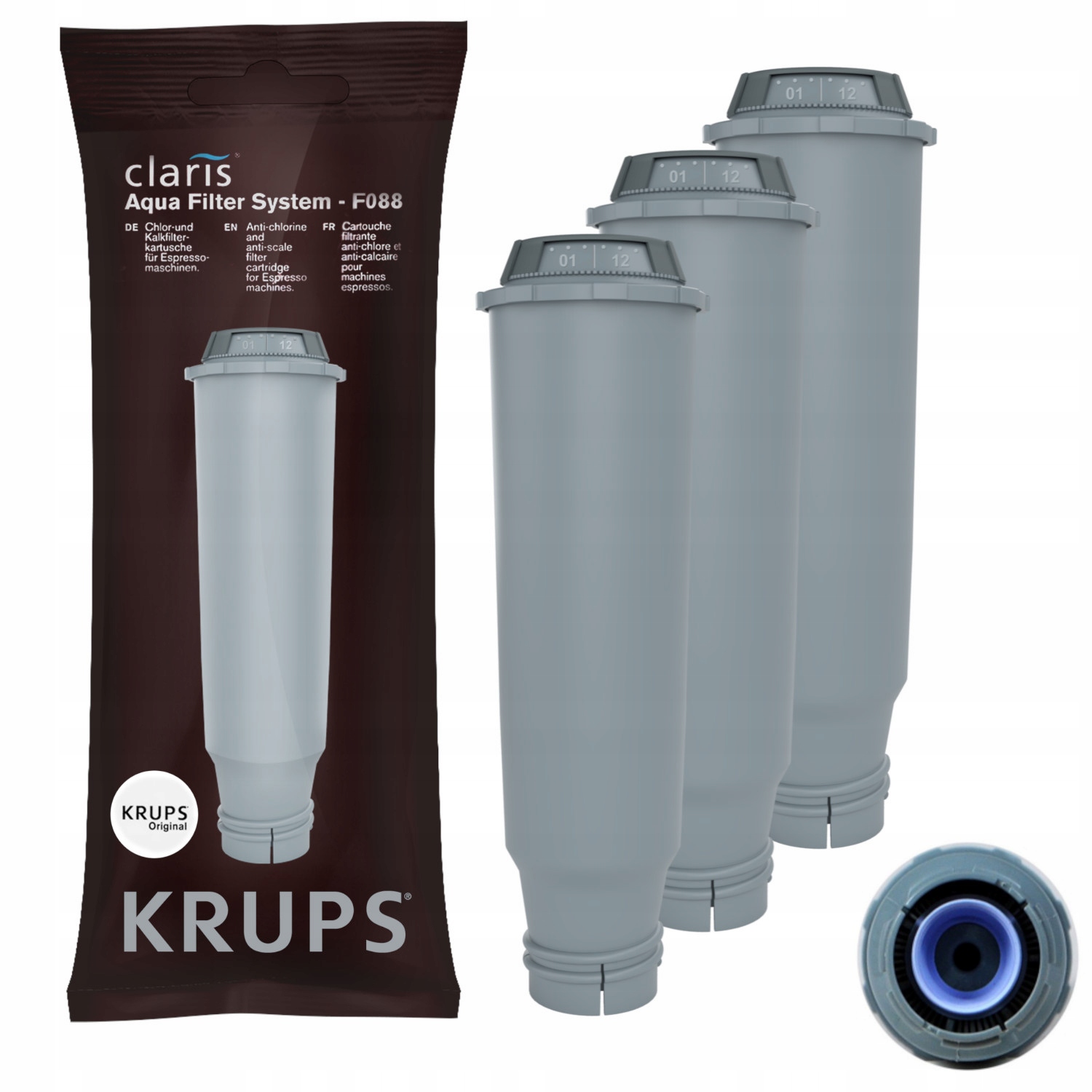 Vodné filtre pre Krups Claris 3 x F088 Gray Economics