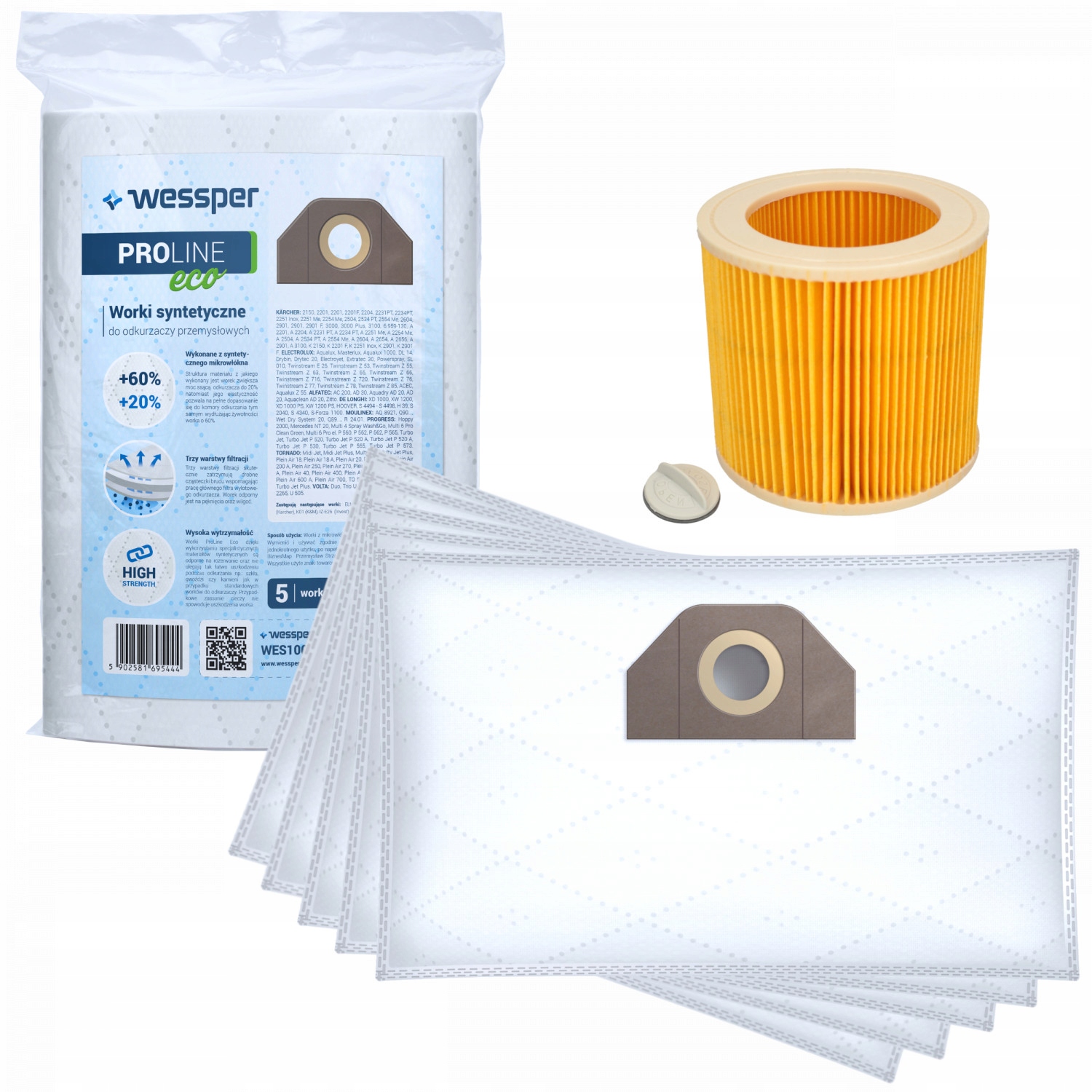 Vrecko, sáčok do vysávača - Sada tašiek S-Bag, filter HEPA, vôňa Electrolux