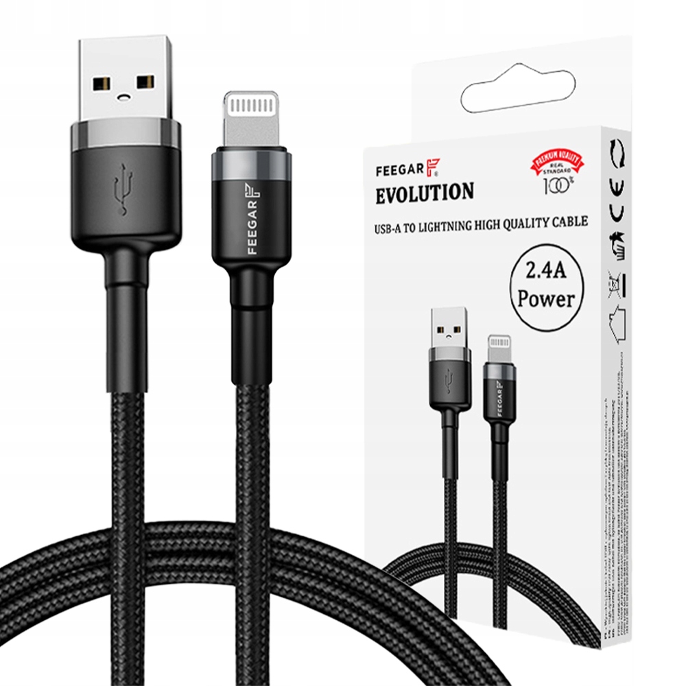 Kábel USB - Apple Lightning Feegar 1 m
