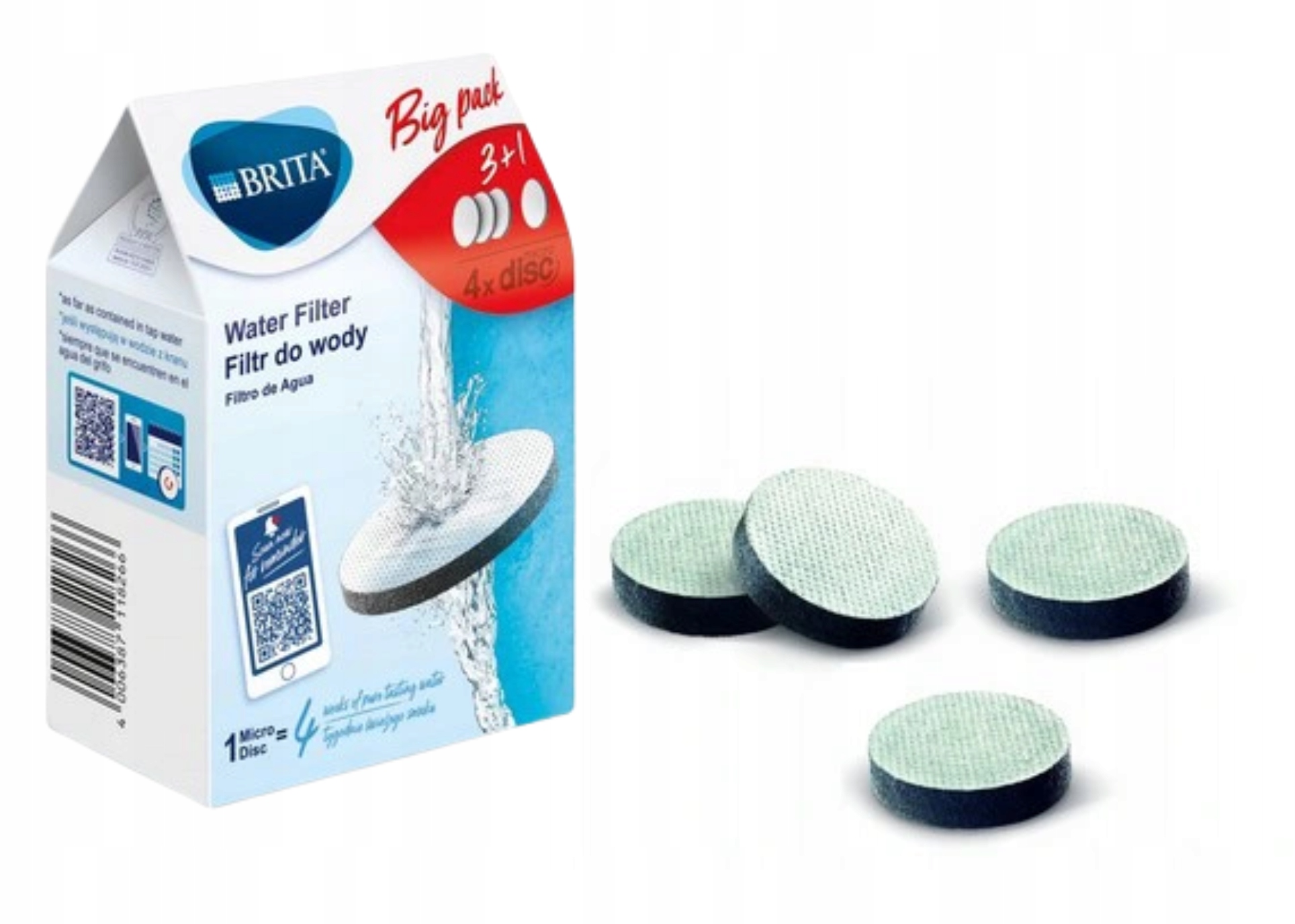 Filtračná vložka do fľaše Brita Fill&Go / Active vital, 4 ks.