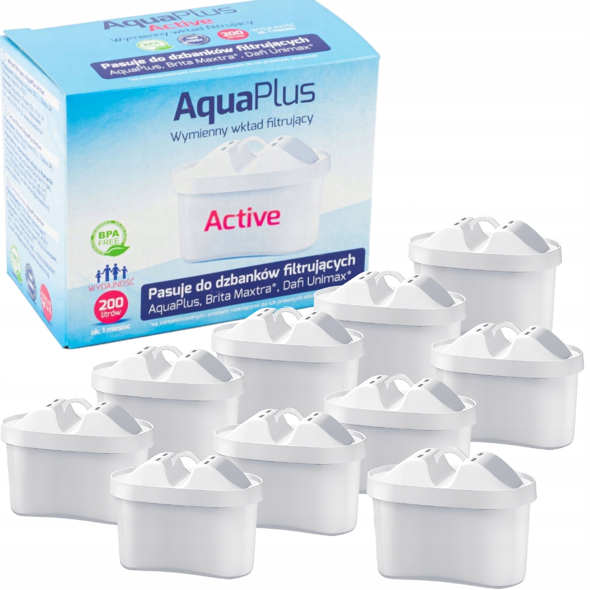 Filtračná vložka do kanvičky AquaPlus Active, 10 ks.